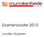 Examenrooster 2015. Locatie: Rucphen