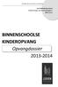 Opvangdossier binnenschoolse kinderopvang Leuven 2013-2014. Vzw Kinderopvang Leuven Professor Roger Van Overstraetenplein 1 3000 Leuven
