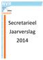 Secretarieel Jaarverslag 2014