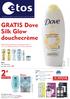 2 e. GRATIS Dove Silk Glow douchecrème. Nieuw 10.- KORTING. GRATIS Dove Silk Glow douchecrème 250 ml t.w.v. 2.39 bij aankoop van 2 Dove producten.