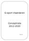 G-sport Vlaanderen. Conceptnota 2012-2020