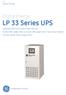 LP 33 Series UPS. Digital Energy. GE Digital Energy. imagination at work