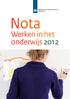 Nota. Werken in het onderwijs 2012