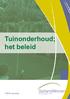 Tuinonderhoud; het beleid