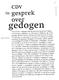 gedogen cnv gesprel< over ' ::