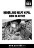 NEDERLAND HELPT NEPAL KOM IN ACTIE!