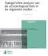 Taakgerichte analyse van de uitvoeringsvormen in de regionale steden