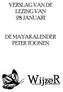 VERSLAG VAN DE LEZING VAN 28 JANUARI DE MAYAKALENDER PETER TOONEN. WijzeR. Stichting