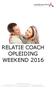 RELATIE COACH OPLEIDING WEEKEND 2016