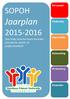Jaarplan SOPOH 2015-2016. Personeel. Onderwijs. Organisatie. Voor ieder kind het beste bereiken, met passie, plezier en professionaliteit.