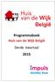 Programmaboek Huis van de Wijk België Derde kwartaal 2015