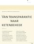 Van transparantie naar ketenbeheer