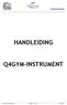 HANDLEIDING Q4GYM-INSTRUMENT