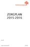 ZORGPLAN 2015-2016. Juni 2015