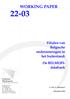 22-03 WORKING PAPER. Filialen van Belgische ondernemingen in het buitenland: De BELMOFIdatabank. Federaal Planbureau. A. Joos, H.