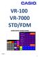 VR-100 VR-7000 STD/FDM GEBRUIKERS HANDLEIDING