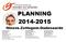 PLANNING 2014-2015. Ninove-Zottegem-Oudenaarde