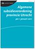 Algemene subsidieverordening provincie Utrecht per 1 januari 2011