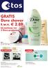 GRATIS Dove shower t.w.v. 2.89