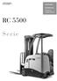 Specificaties. RC 5500 Serie. Heftruck met contragewicht voor staande bestuurder RC 5500. Serie