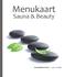 Menukaart. Sauna & Beauty