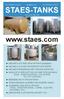 Tel: 0032(0)14 25.93.00 info@staes.com Fax: 0032(0)14 25.93.01 STAES-TANKS CATALOGUS 2008-2009. www.staes.com