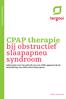 CPAP therapie bij obstructief slaapapneu syndroom