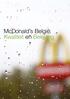 McDonald s België : Kwaliteit en Beleving