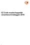 CZ Code maatschappelijk verantwoord beleggen 2016