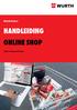 Handleiding online shop