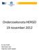 Onderzoeksnota HERGO 19 november 2012