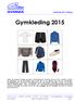 Gymkleding 2015. Gymkleding 2015 Catalogus