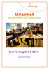 Uilenhof Nieuwe MAVO/TOT/Havo Junior Jaarverslag 2014-2015 CS De Hoven locatie Uilenhof Oude Hoven 8 Gorinchem