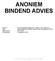 ANONIEM BINDEND ADVIES