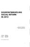 DOORONTWIKKELING SOCIAL RETURN IN 2012