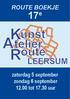 ROUTE BOEKJE. 17 e. Kunst Atelier. oute LEERSUM. zaterdag 5 september zondag 6 september 12.00 tot 17.30 uur