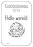 Kinderboekenweek 2012 Hallo wereld!