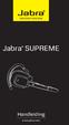 Jabra SUPREME. Handleiding.