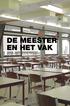 DE MEESTER EN HET VAK. architect dolf nivelle