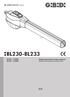 BL230-BL233 BL230 - (13200) BL233 - (13300) Elektromechanische lineaire operator INSTRUCTIES VOOR DE INSTALLATIE