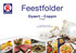 Feestfolder. Oyaert - Coppin. Brugge. Onze kaart voor een geslaagd eindejaar