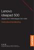 Lenovo ideapad 500. Gebruikershandleiding. ideapad ISK/ideapad ISK. Downloaded from