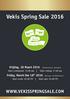 Vekis Spring Sale 2016