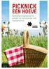 editie 2017 PICKNICK EEN HOEVE Verblijfsarrangementen & wandel- en fietstochten met hoevepicknick