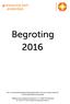 Aanbiedingsbrief en toelichting... 5 Begroting Begroting 2016 per wijk- en kerngemeente Begroting 2016 per regio...