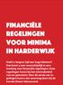 Financiële regelingen voor minima in Harderwijk