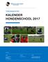 KALENDER HONDENSCHOOL 2017