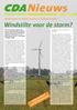 Nieuws. Windstilte voor de storm? Windenergie en turbine locaties in Súdwest-Fryslân. Jaargang 4, nr. 2, oktober 2014