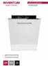 BUILT IN DISHWASHER. inbouw vaatwasser IVW6013A. gebruiksaanwijzing instruction manual