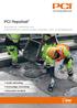 PCI Repafast. Reparatie en zetmortels voor industrievloeren, verkeerswegen, koelcellen, start- en landingsbanen. Snelle uitharding